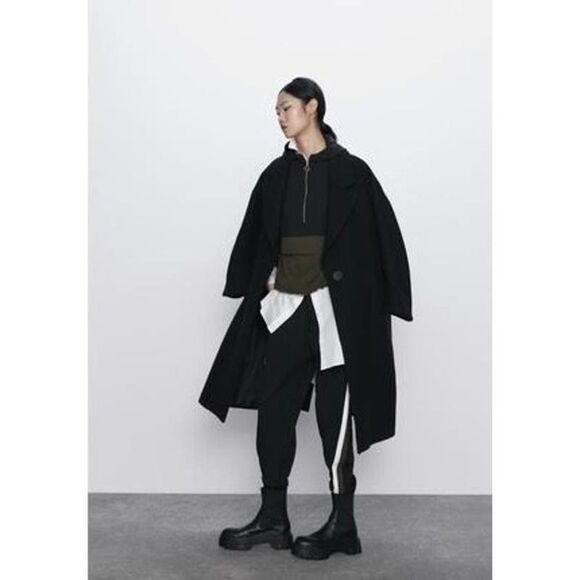 Zara EUC Anorak Hoodie Parka Jacket Size S Colorblock - Picture 2 of 10